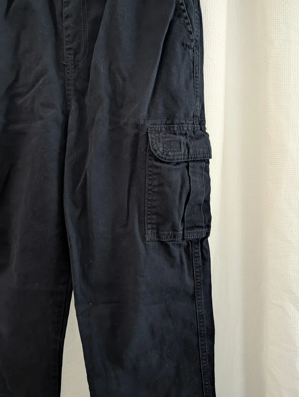 Children's Place Navy Blue Elastic Waist Cargo Pants With Adjustable Waist